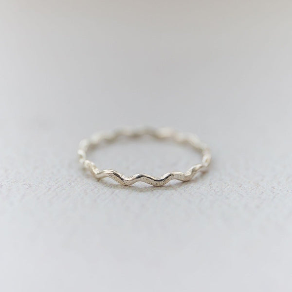 Sterling Silver Geo Swirl Stacking Ring