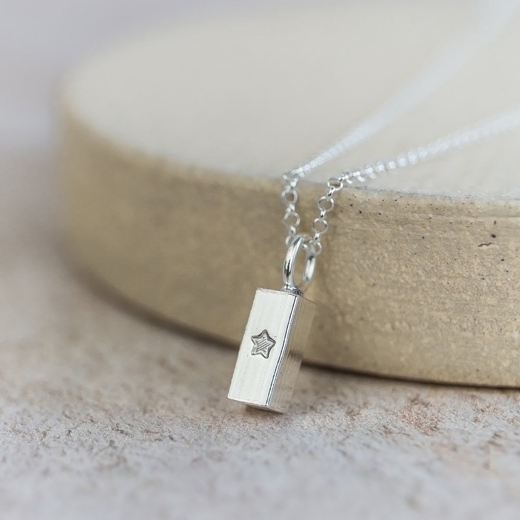 Sterling Silver Ingot Pendant Small