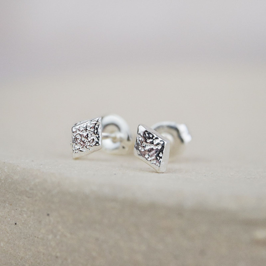 Sterling Silver Mini Diamond Studs