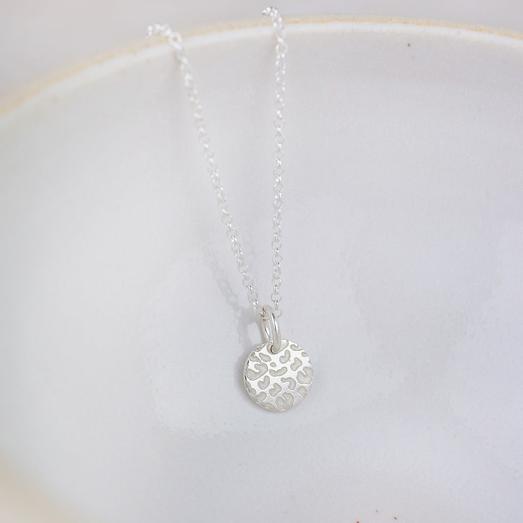 Sterling Silver Light Leopard Print Dinky Pendant