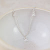 Sterling Silver Short Tilted Heart Necklace