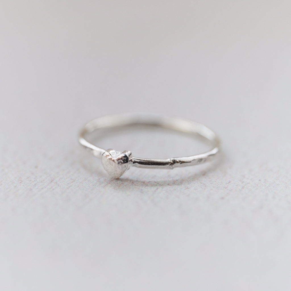 Sterling Silver Mini Heart Ring