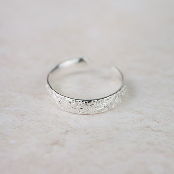 Sterling Silver Lace Toe Ring