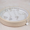 Sterling Silver Long Circle Charm Necklace