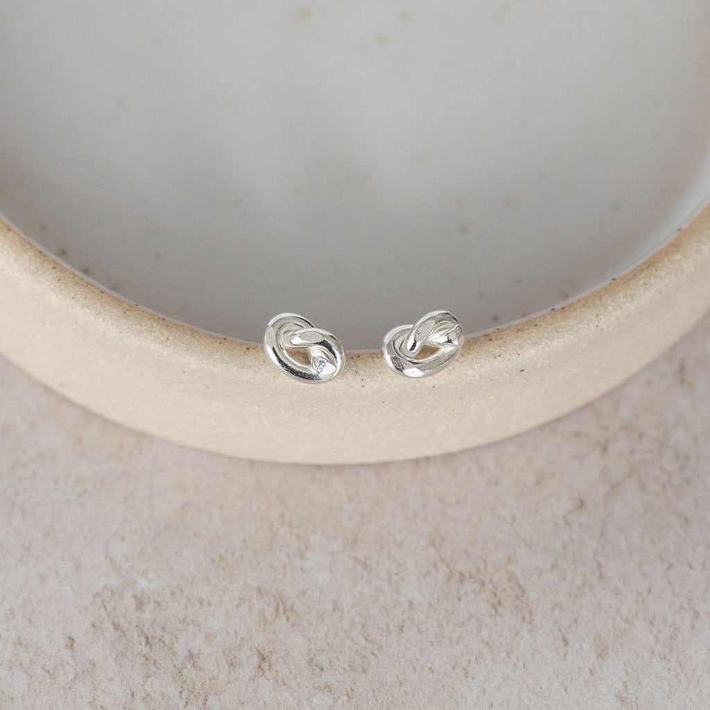 Sterling Silver Love Knot Studs